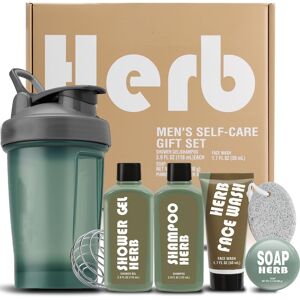 Body & Earth Bath And Body Gifts For Men, 6 Pcs Mens Shower Gift Sets With Fresh Herbal Scen Body & Earth Bath And Body Gifts For Men, 6 Pcs Mens Shower Gift Sets With Fresh Herbal Scen