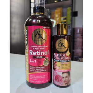 Sk Duchess Glow Retinol Rose 3-In-1 Body Wash Shower Gel 1000ml + Body Oil Combo Sk Duchess Glow Retinol Rose 3-In-1 Body Wash Shower Gel 1000ml + Body Oil Combo