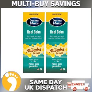 Dermatonics Manuka Honey Heel Balm 125ml - Dry Rough Cracked Foot Cream X2 Pack Dermatonics Manuka Honey Heel Balm 125ml - Dry Rough Cracked Foot Cream X2 Pack