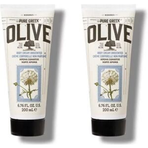 2 X Korres Pure Greek Olive Body Cream Unscented 200ml - Total 400ml 2 X Korres Pure Greek Olive Body Cream Unscented 200ml - Total 400ml
