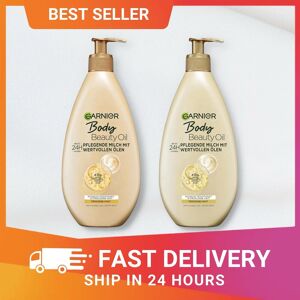 Garnier Beauty Oil Body Lotion With Rose,Macadamia.Argan.Mandel Oil 400 Ml X 2 Garnier Beauty Oil Body Lotion With Rose,Macadamia.Argan.Mandel Oil 400 Ml X 2