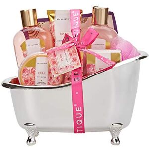 Spa Luxetique Spa Gift Set, Pamper Gifts For Women, 8pcs Rose Bath Gift Set With Spa Luxetique Spa Gift Set, Pamper Gifts For Women, 8pcs Rose Bath Gift Set With