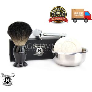 Haryali London Men Shaving Kit De Safety Razor With Pure Badger Shaving Brush Soap And Bowl Set Haryali London Men Shaving Kit De Safety Razor With Pure Badger Shaving Brush Soap And Bowl Set