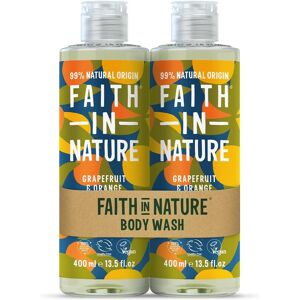 Faith In Nature Natural Grapefruit & Orange Body Wash Set, Invigorating, Vegan Faith In Nature Natural Grapefruit & Orange Body Wash Set, Invigorating, Vegan