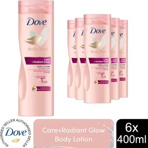 Dove Body Lotion Body Love Care + Radiant Glow For All Skin Types 400ml, 6 Pack Dove Body Lotion Body Love Care + Radiant Glow For All Skin Types 400ml, 6 Pack
