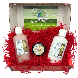 Care+ Goats Milk Skincare Red Gift Dry Sensitive Skin Eczema Psoriasis Rosacea Present Care+ Goats Milk Skincare Red Gift Dry Sensitive Skin Eczema Psoriasis Rosacea Present