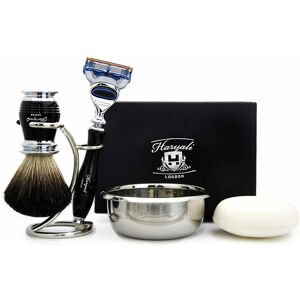 Haryali London Haryali Men Grooming Shaving Kit Black Badger Brush 5 Edge Razor Soap Cream Bowl Haryali London Haryali Men Grooming Shaving Kit Black Badger Brush 5 Edge Razor Soap Cream Bowl