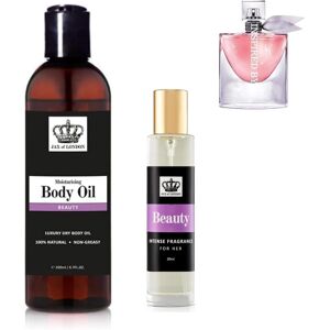 Jax Of London 200ml Beauty Body Oil & 30ml Perfume Set For Women Inspired Body Oil, Moisturis Jax Of London 200ml Beauty Body Oil & 30ml Perfume Set For Women Inspired Body Oil, Moisturis