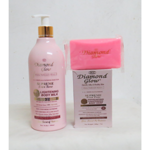 Diamond Glow Even Tone Lightening Argan & Carrot Oil Body Lotion + Body Soap Set Diamond Glow Even Tone Lightening Argan & Carrot Oil Body Lotion + Body Soap Set