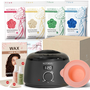 Kotamu Waxing Kit Black Digital Wax Kit For Women Men Sensitive Skin Hard Wax Po Kotamu Waxing Kit Black Digital Wax Kit For Women Men Sensitive Skin Hard Wax Po