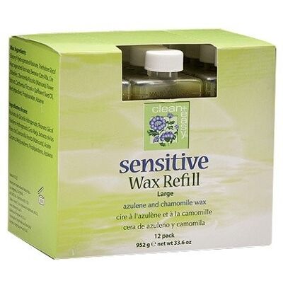 Clean And Easy Clean+easy Sensitive Wax Refill With Azulene & Chamomile Large (12) Clean And Easy Clean+easy Sensitive Wax Refill With Azulene & Chamomile Large (12)