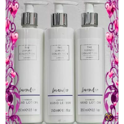 3 X The Luxury Collection London Lavender Hand Lotion 250ml 3 X The Luxury Collection London Lavender Hand Lotion 250ml