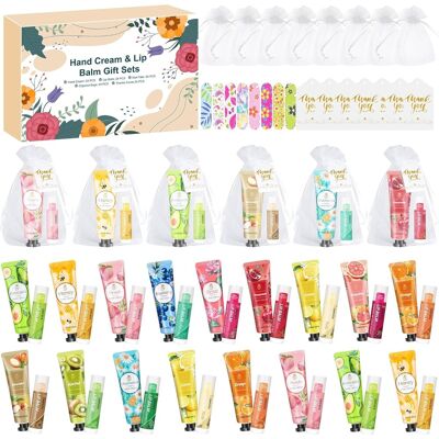 Aottom 24sets Hand Cream Gift For Women, 120pcs Christmas Gifts With Hand Creams,Lip B Aottom 24sets Hand Cream Gift For Women, 120pcs Christmas Gifts With Hand Creams,Lip B