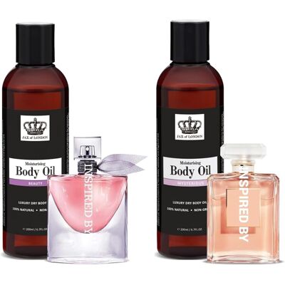 Jax Of London 200ml Combo Pack For Body Oil For Men & Women (Mysterious & Beaut Jax Of London 200ml Combo Pack For Body Oil For Men & Women (Mysterious & Beaut