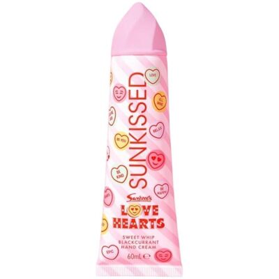 12 × Sunkissed Uk Swizzels Love Hearts Sweet Whip Blackcurrant Hand Cream - 60ml 12 × Sunkissed Uk Swizzels Love Hearts Sweet Whip Blackcurrant Hand Cream - 60ml