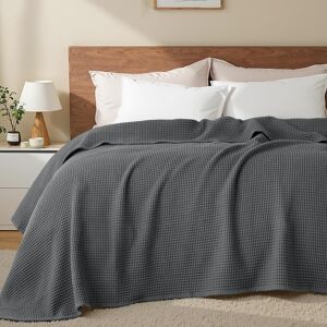 Exclusivo Mezcla 100% Cotton Muslin Gauze Waffle Weave Blankets Queen Size, Sof Exclusivo Mezcla 100% Cotton Muslin Gauze Waffle Weave Blankets Queen Size, Sof