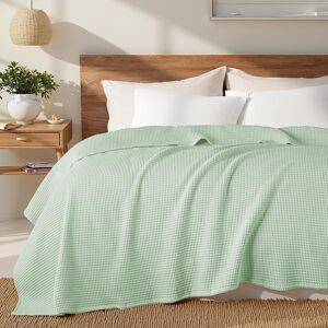 Exclusivo Mezcla 100% Cotton Muslin Gauze Waffle Weave Blankets Queen Size, Sof Exclusivo Mezcla 100% Cotton Muslin Gauze Waffle Weave Blankets Queen Size, Sof