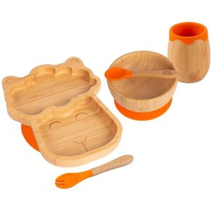 5pc Tiny Dining Orange Bamboo Llama Baby Weaning Set Feeding Suction Plate 5pc Tiny Dining Orange Bamboo Llama Baby Weaning Set Feeding Suction Plate