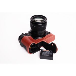 Tp Original Genuine Real Leather Half Camera Case Bag Cover For Fujifilm Xt3 Xt2 Brown Open Tp Original Genuine Real Leather Half Camera Case Bag Cover For Fujifilm Xt3 Xt2 Brown Open