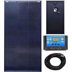 Lowenergie Black 100w Mono Solar Panel Battery Charging Kit Charge Controller Boat Caravan Lowenergie Black 100w Mono Solar Panel Battery Charging Kit Charge Controller Boat Caravan