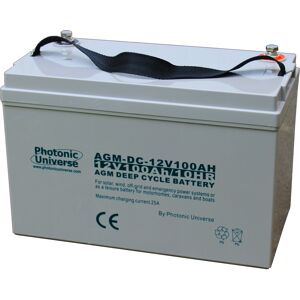 Photonic Universe 100ah 12v Deep Cycle Agm Battery For Leisure, Solar, Wind And Off-Grid 12 Volt Photonic Universe 100ah 12v Deep Cycle Agm Battery For Leisure, Solar, Wind And Off-Grid 12 Volt