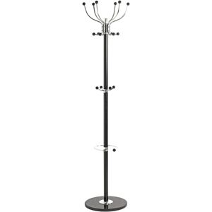 haku Möbel Haku Mobel Hall-Tree Chrome, Black, Marble, Metal - Size: H 176 Cm X Ø 38 Cm, haku Möbel Haku Mobel Hall-Tree Chrome, Black, Marble, Metal - Size: H 176 Cm X Ø 38 Cm,