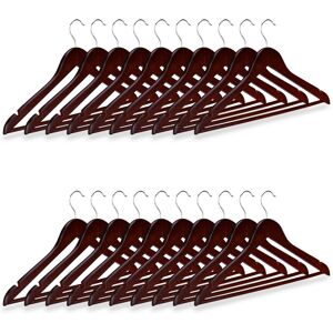 Relaxdays Wooden Coat Hangers Set - 80pcs Brown Pants Shirts Relaxdays Wooden Coat Hangers Set - 80pcs Brown Pants Shirts