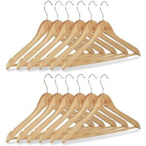 Relaxdays Coat Hanger Set Heavy-Duty Garment Hangers Non-Slip Chrome Hooks Relaxdays Coat Hanger Set Heavy-Duty Garment Hangers Non-Slip Chrome Hooks