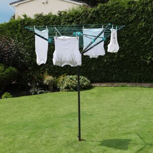 Jvl 4 Arm Powder Coated Steel Outdoor Garden Rotary Clothes Airer, 40 Metres Jvl 4 Arm Powder Coated Steel Outdoor Garden Rotary Clothes Airer, 40 Metres