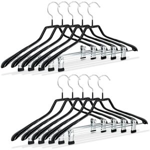 Relaxdays - Set of 40 Non-slip Clothes Hangers with Clips - 42cm Relaxdays - Set of 40 Non-slip Clothes Hangers with Clips - 42cm