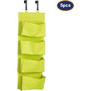 Premier Housewares 5pcs Over Door Lime Green Hanging Tier Room Bed Organiser Space Saver Storage Premier Housewares 5pcs Over Door Lime Green Hanging Tier Room Bed Organiser Space Saver Storage