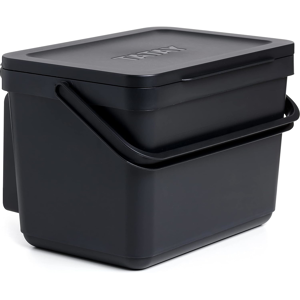 Tatay Kitchen Food Waste Compost Caddy Bin With Holder, 6l Capacity, Made From X Tatay Kitchen Food Waste Compost Caddy Bin With Holder, 6l Capacity, Made From X