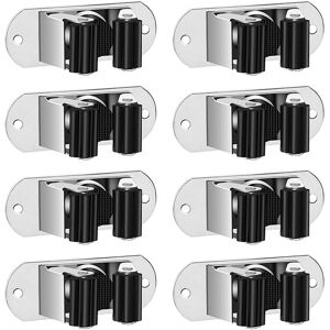 Sodial 8pcs Mop And Broom Holder Wall Mount Heavy Duty Stainless Steel Broom8425 Sodial 8pcs Mop And Broom Holder Wall Mount Heavy Duty Stainless Steel Broom8425