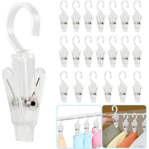 Does Not Apply 20 Pcs Laundry Hooks With Clips Super Strong Plastic Home Travel Swivel Hanging Does Not Apply 20 Pcs Laundry Hooks With Clips Super Strong Plastic Home Travel Swivel Hanging