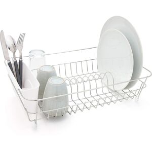 Simplywire - Dish Drainer - Anti Rust Drying Rack – Chrome With White Cutlery Simplywire - Dish Drainer - Anti Rust Drying Rack – Chrome With White Cutlery