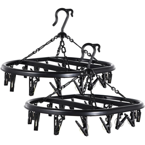 Does Not Apply 2pk Hanging Clothes Airer Plastic Clothes Pegs Portable Garment Laundry Racks La Does Not Apply 2pk Hanging Clothes Airer Plastic Clothes Pegs Portable Garment Laundry Racks La