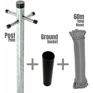 Un-Branded Heavy Duty Galvanised Clothes Pole Un-Branded Heavy Duty Galvanised Clothes Pole