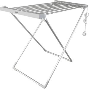 Foldable Electric Heated Airer, 8 Heated Tubes, Silver Igenix Igha068s Foldable Electric Heated Airer, 8 Heated Tubes, Silver Igenix Igha068s