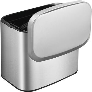 Sodial 2x(Hanging Stainless Steel Compost Bin 1.05 Gallon Wall Mounted Trash Can3171 Sodial 2x(Hanging Stainless Steel Compost Bin 1.05 Gallon Wall Mounted Trash Can3171