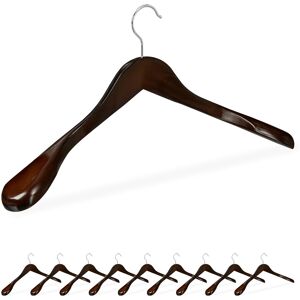 Relaxdays Set Of 30 Suit Hangers Wooden Coat Holders Shoulder Parts Pack Dark Brown Relaxdays Set Of 30 Suit Hangers Wooden Coat Holders Shoulder Parts Pack Dark Brown