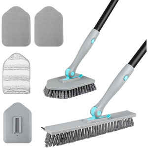 Does Not Apply Scrubbing Brush Long Handle, 5 In 1 Hard Bristle Shower Scrubber With Crevice Cl Does Not Apply Scrubbing Brush Long Handle, 5 In 1 Hard Bristle Shower Scrubber With Crevice Cl