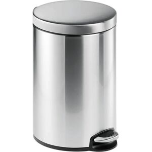 Durable Stainless Steel Pedal Bin Round 12 Litre Silver 340123 Durable Stainless Steel Pedal Bin Round 12 Litre Silver 340123