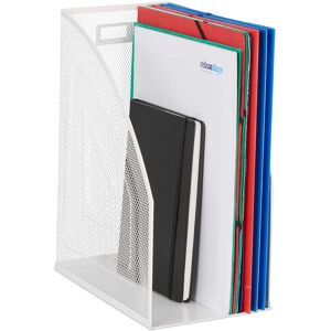 Relaxdays 2x Desktop File Holder Magazine Rack Metal Sturdy Durable Set Relaxdays 2x Desktop File Holder Magazine Rack Metal Sturdy Durable Set