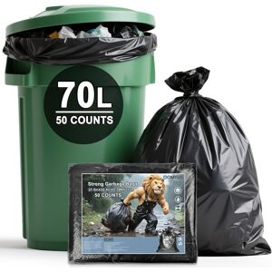 Aomkes Black Bags Heavy Duty 70l Bin Bags - Extra Strong Refuse Sacks, Tear & Leak-Pro Aomkes Black Bags Heavy Duty 70l Bin Bags - Extra Strong Refuse Sacks, Tear & Leak-Pro