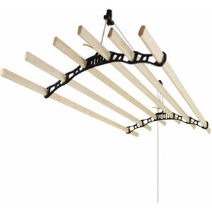 Monstershop Clothes Airer Hanging 2.4m Ceiling Pulley Maid Vintage Dryer Rack 6 Lath Black Monstershop Clothes Airer Hanging 2.4m Ceiling Pulley Maid Vintage Dryer Rack 6 Lath Black