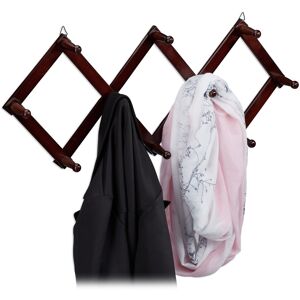 Relaxdays Set Extendable Wall-Mounted Coat Rack Hooks Pull-Out Scarves Bag Hanging Wooden Relaxdays Set Extendable Wall-Mounted Coat Rack Hooks Pull-Out Scarves Bag Hanging Wooden