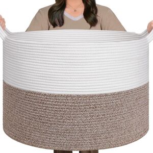 Timeyard Xxxlarge Cotton Rope Basket Woven Baby Laundry Blanket Basket Toy Bask Timeyard Xxxlarge Cotton Rope Basket Woven Baby Laundry Blanket Basket Toy Bask