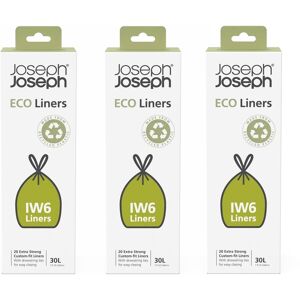 Joseph Joseph Iw6 Eco General Waste Bin Liners For Totem Bins–60 Bags–30 Litres Joseph Joseph Iw6 Eco General Waste Bin Liners For Totem Bins–60 Bags–30 Litres
