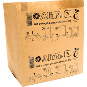 Does Not Apply 50 X 6l To 8l Compostable Paper Caddy Bin Bag/food Waste Bin Liner/biodegradabl Does Not Apply 50 X 6l To 8l Compostable Paper Caddy Bin Bag/food Waste Bin Liner/biodegradabl