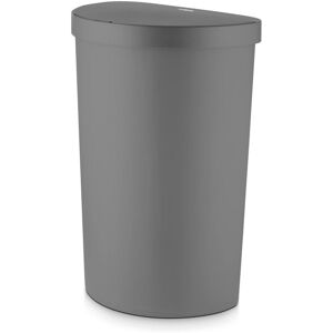 Tower Curved Sensor Bin With Bin Liner Retainer Ring, 50l, Grey T838026gry Tower Curved Sensor Bin With Bin Liner Retainer Ring, 50l, Grey T838026gry